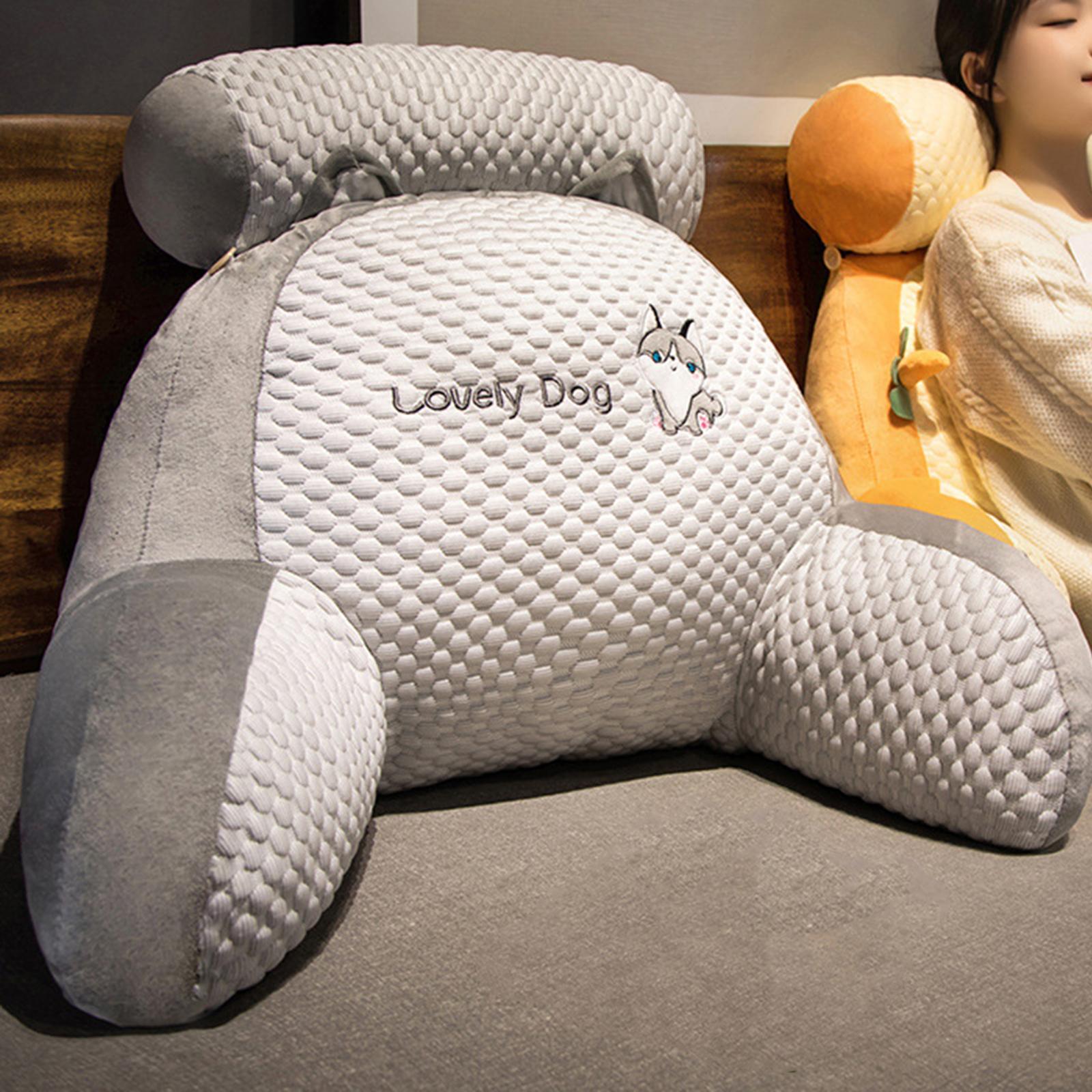 Pillow Washable Embroidery Waist Rest Cushion for Bedroom Sofa Office