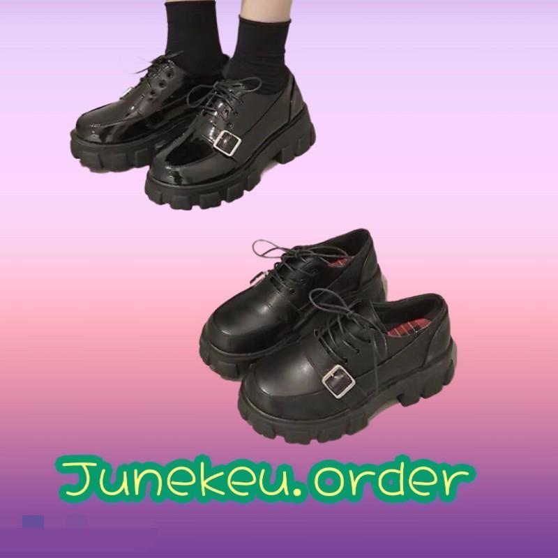 Giày bốt bôt boots thấp cổ ulzzang đế cao quai ngang cá tính