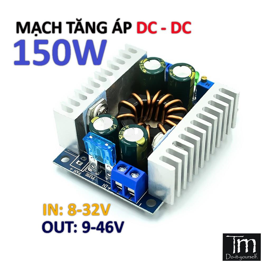 Mạch Tăng Áp DC DC 16A 150W Ra 9-46V