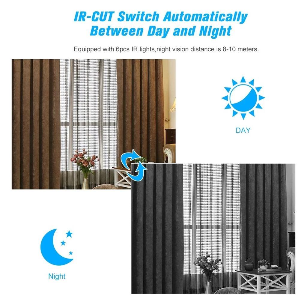 Indoor 1080P Wireless IP Camera Baby Monitor 2.0MP 6 IR Leds UK