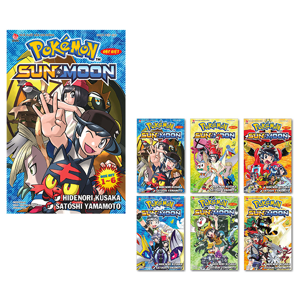 Sách - Pokemon đặc biệt SUN&MOON (boxset 6 tập)