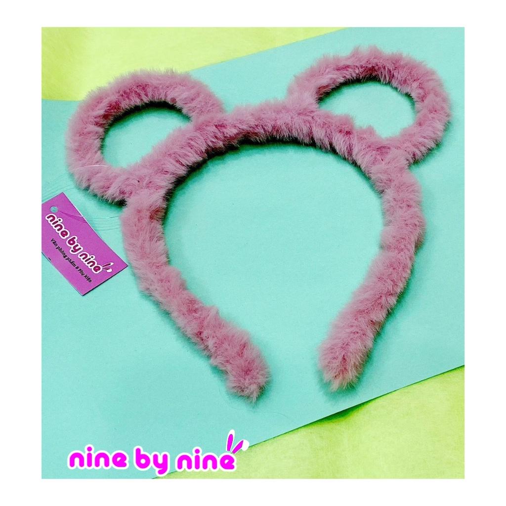 Băng đô lông mềm tai gấu và mèo