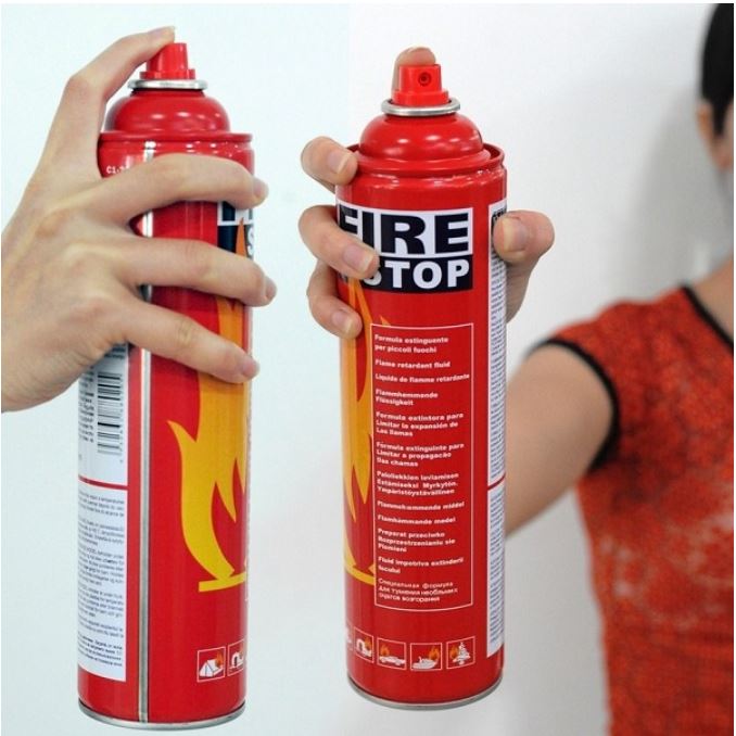 Bình Cứu Hoả Mini 500ml, Bình Chữa Cháy Mini FIRE STOP Dùng Trên Ô Tô, Xe Hơi