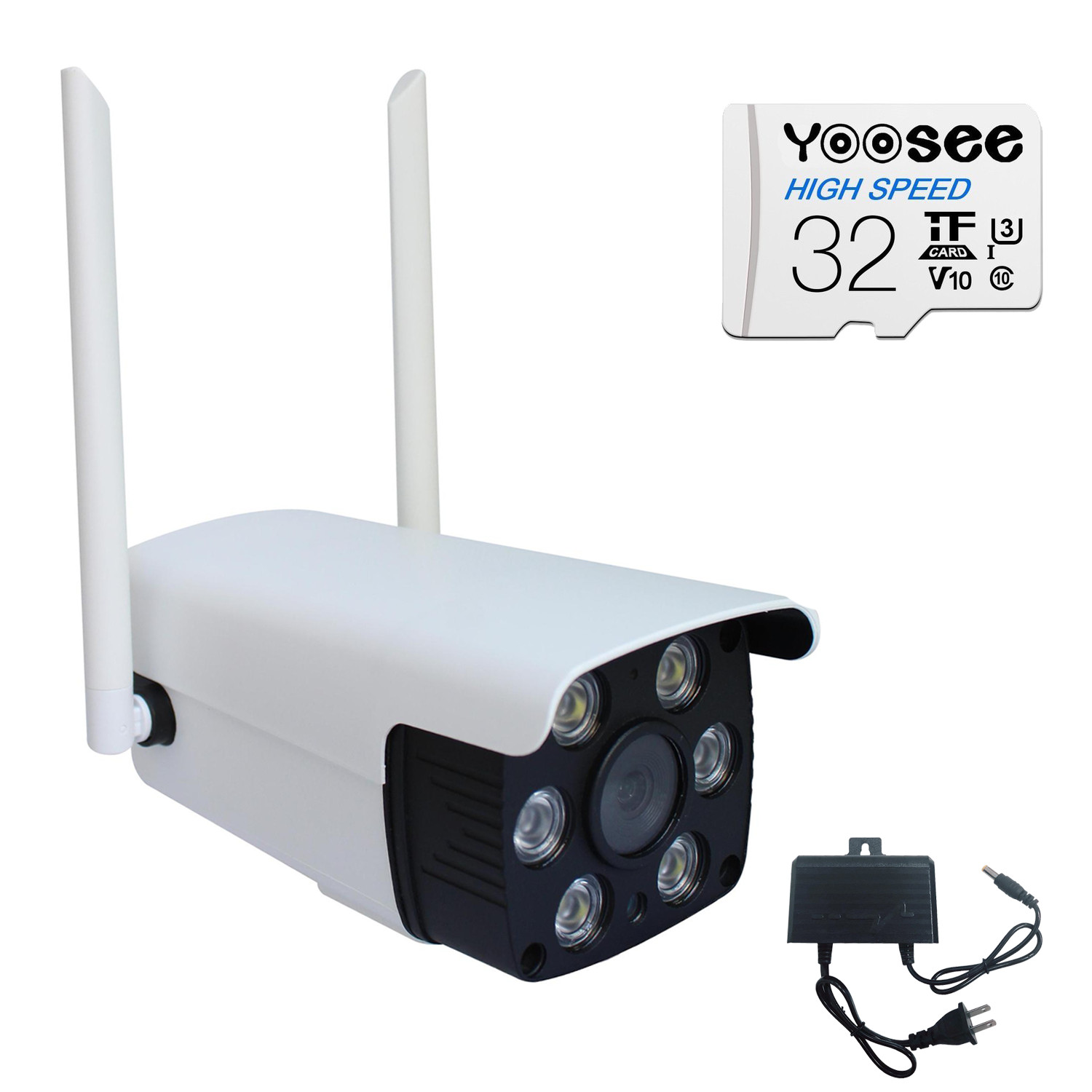 Camera IP Wifi Ngoài Trời Yoosee QW - 216S Full HD 1080  + Thẻ Nhớ Yoosee 32GB - Hàng Nhập Khẩu