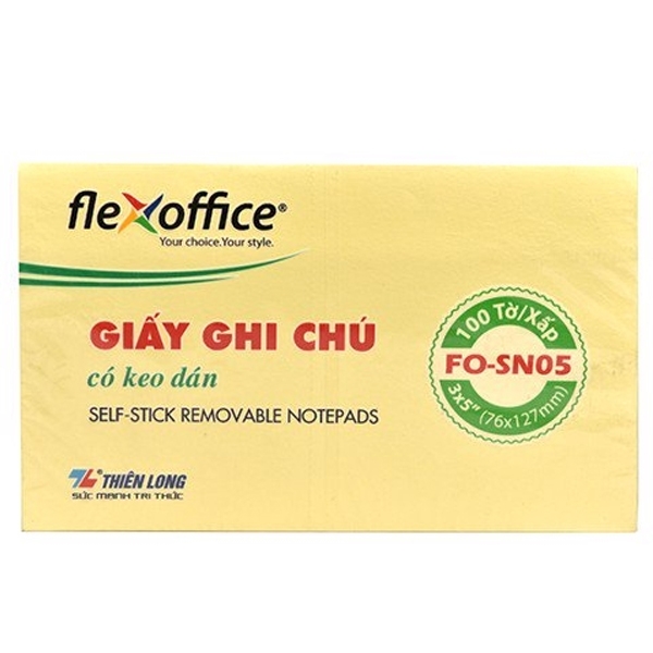 Bộ 2 Giấy Ghi Chú Flexoffice 3x5 FO-SN05