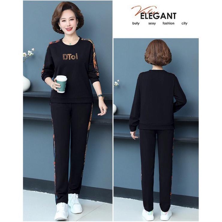 Bộ đồ nữ thu đông 2021, chất xneo mềm ấm áp, đủ size 45-85kg