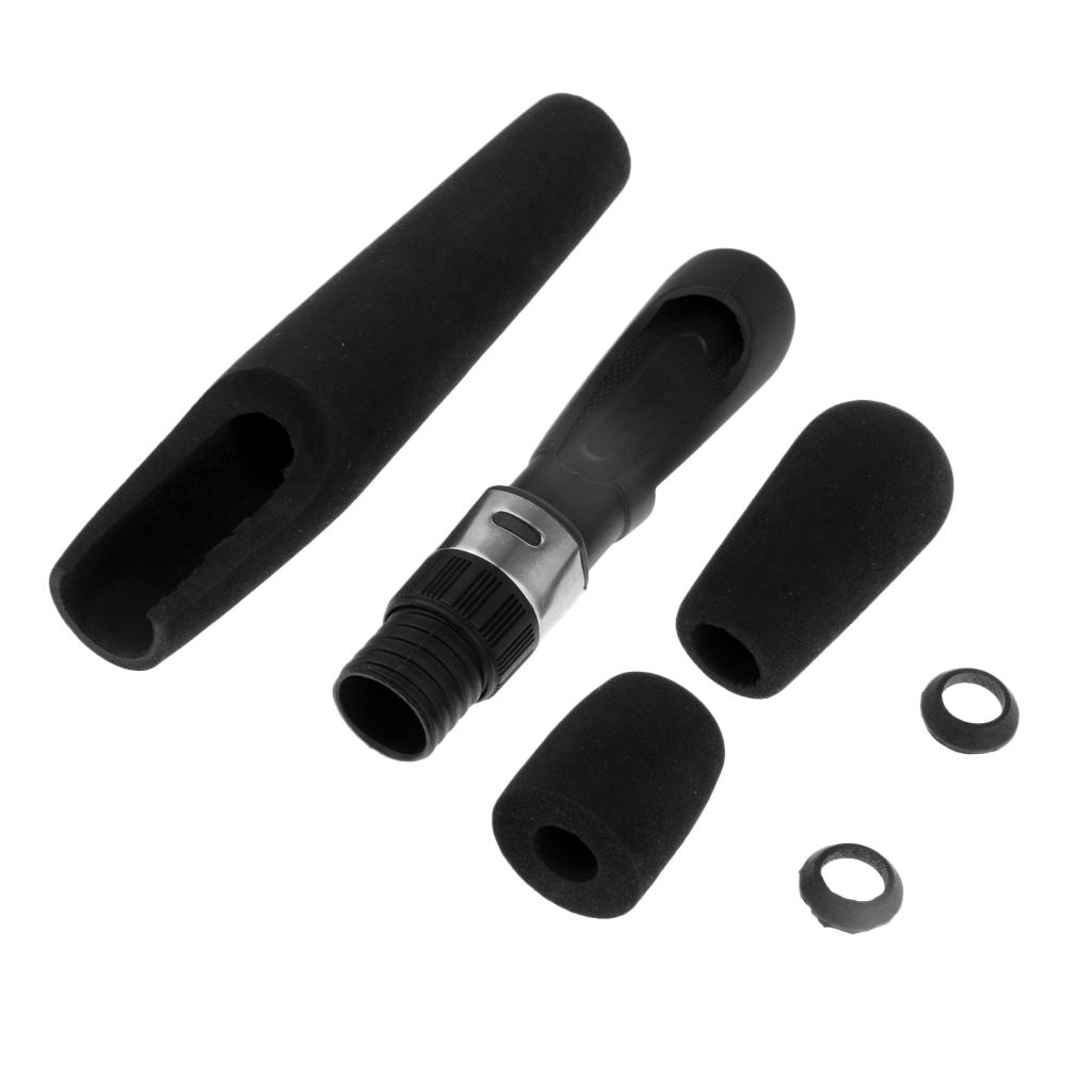 High Density EVA Ice Fishing Spinning Rod Handle Split Grip with Reel Seat