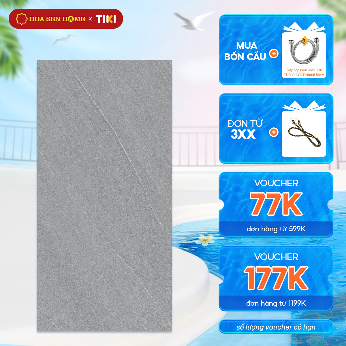 Gạch men lát nền LUSTRA INCEF0601200004 loại gạch granite vân đá tự nhiên, độ dày 8.8mm, gạch 2 face, kích thước 600mmx1200mm, thùng 2 viên - Hàng chính hãng