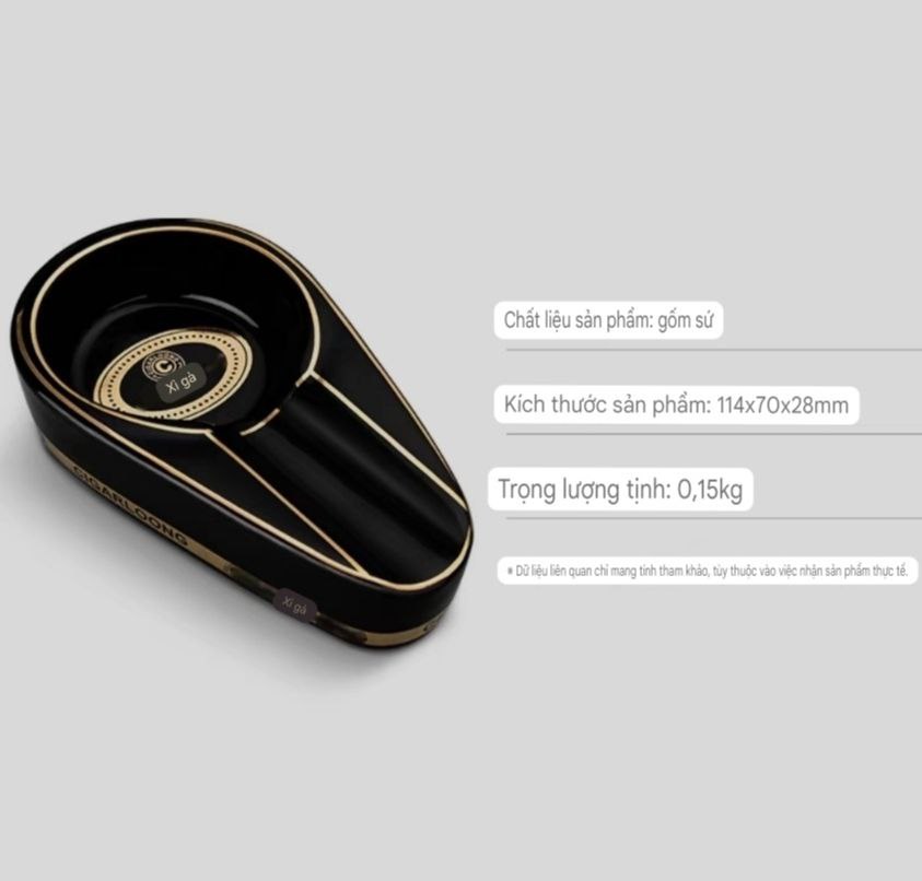 Gạt tàn 1 cigar ashtray Luxury chất liệu sứ