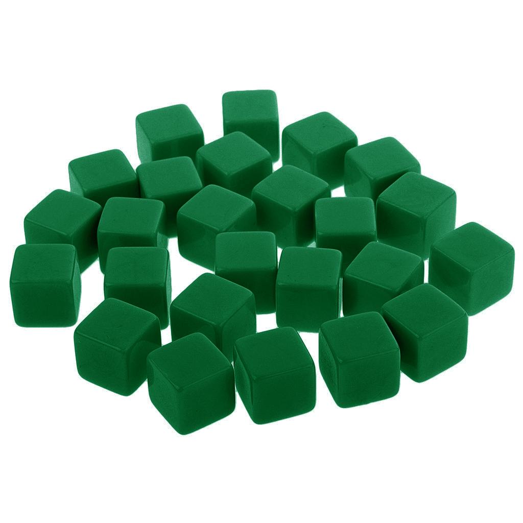 Set/25pcs Blank Dice D6 16mm/0.62'' D&D RPG Boardgame Playing Game Accessory