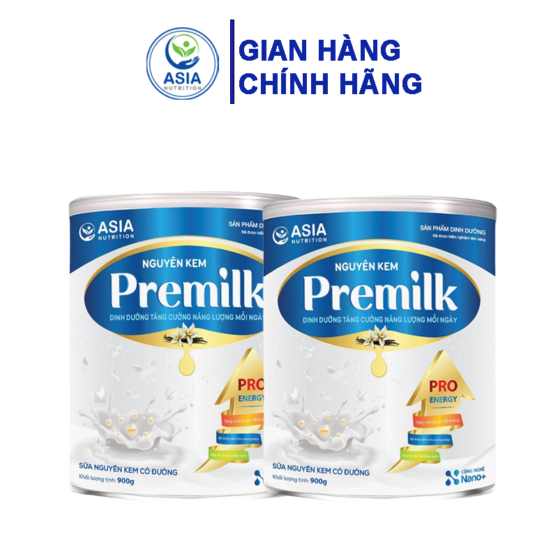 Sữa bột nguyên kem Premilk Asia 900g Nutrition tác dụng phục hồi sức khỏe, tăng cân an toàn