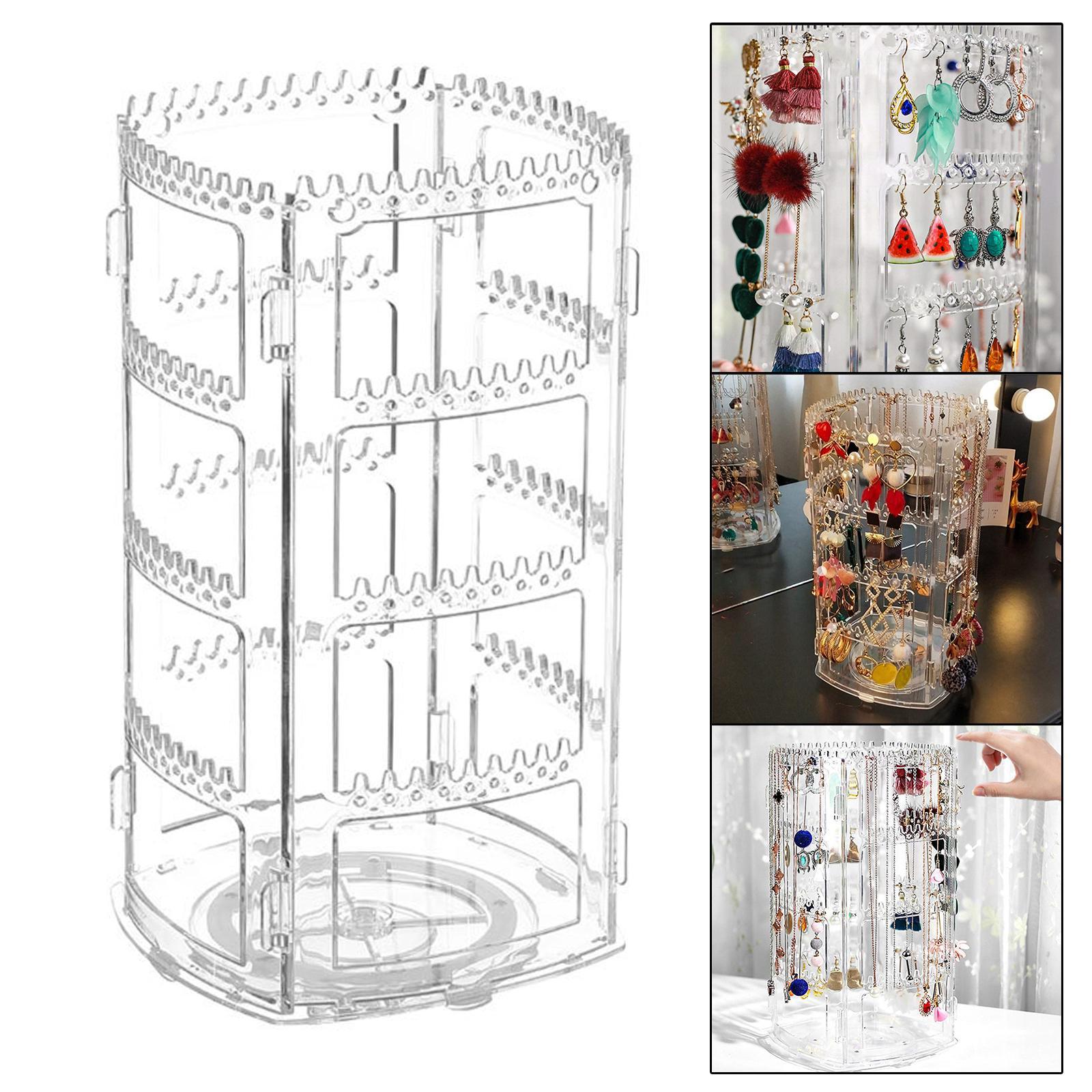 Jewelry Organizer Transparent Earring Display Stand Tier for Necklace