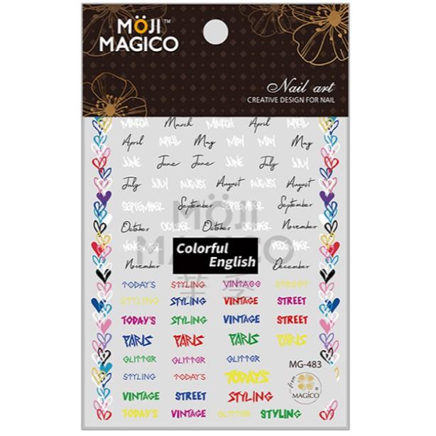 Sticker nails Magico chữ - hình dán móng 3D 483