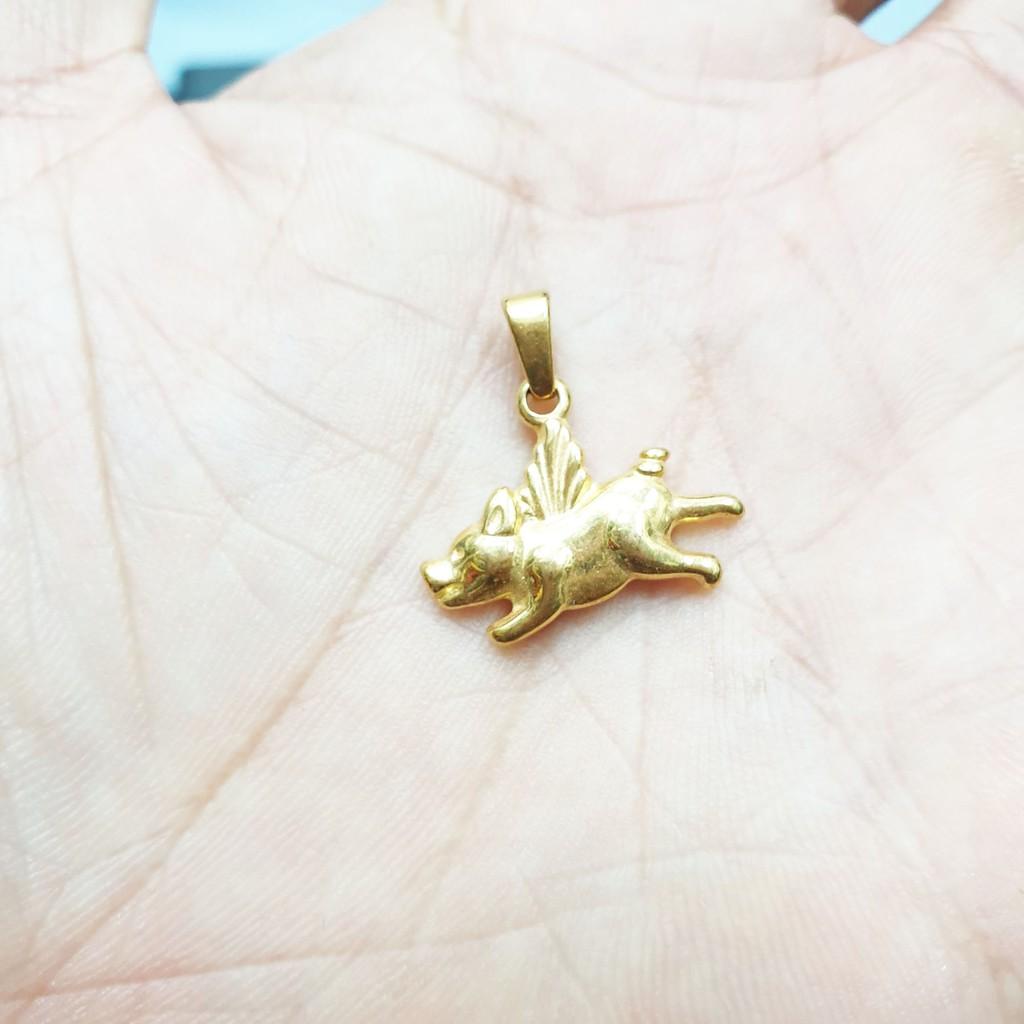 Mặt Dây Chuyền Con Hợi Titanium Cao Cấp- Dùng tắm rửa thoải mái không kiêng nước