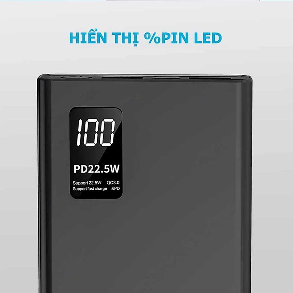 Pin Sạc Dự Phòng 10.000mAh PIX-LINK K7 - 2 Cổng sạc siêu nhanh 22.5W, Type-C 20W, Kích Thước Mỏng và Nhẹ - Hàng chính hãng/ Hàng nhập khẩu