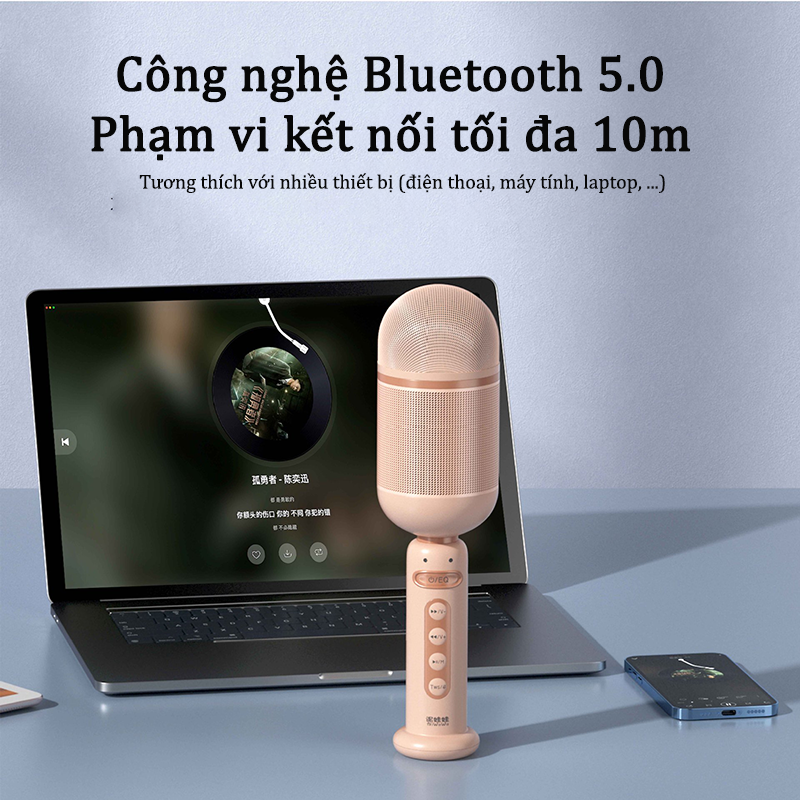 Micro Karaoke Bluetooth Cầm Tay SK-06 Cao Cấp Nâng Giọng Cực Chất Kiêm Loa Bluetooth Mini Kết Nối 2 Mic Song Ca Âm Thanh Siêu Đỉnh Mic Hát Karaoke Không Dây Gia Đình Có Thu Âm Có Thẻ Nhớ USB AUX Mic LiveStream Không Dây Giá Rẻ Bản Nâng Cấp - ML056
