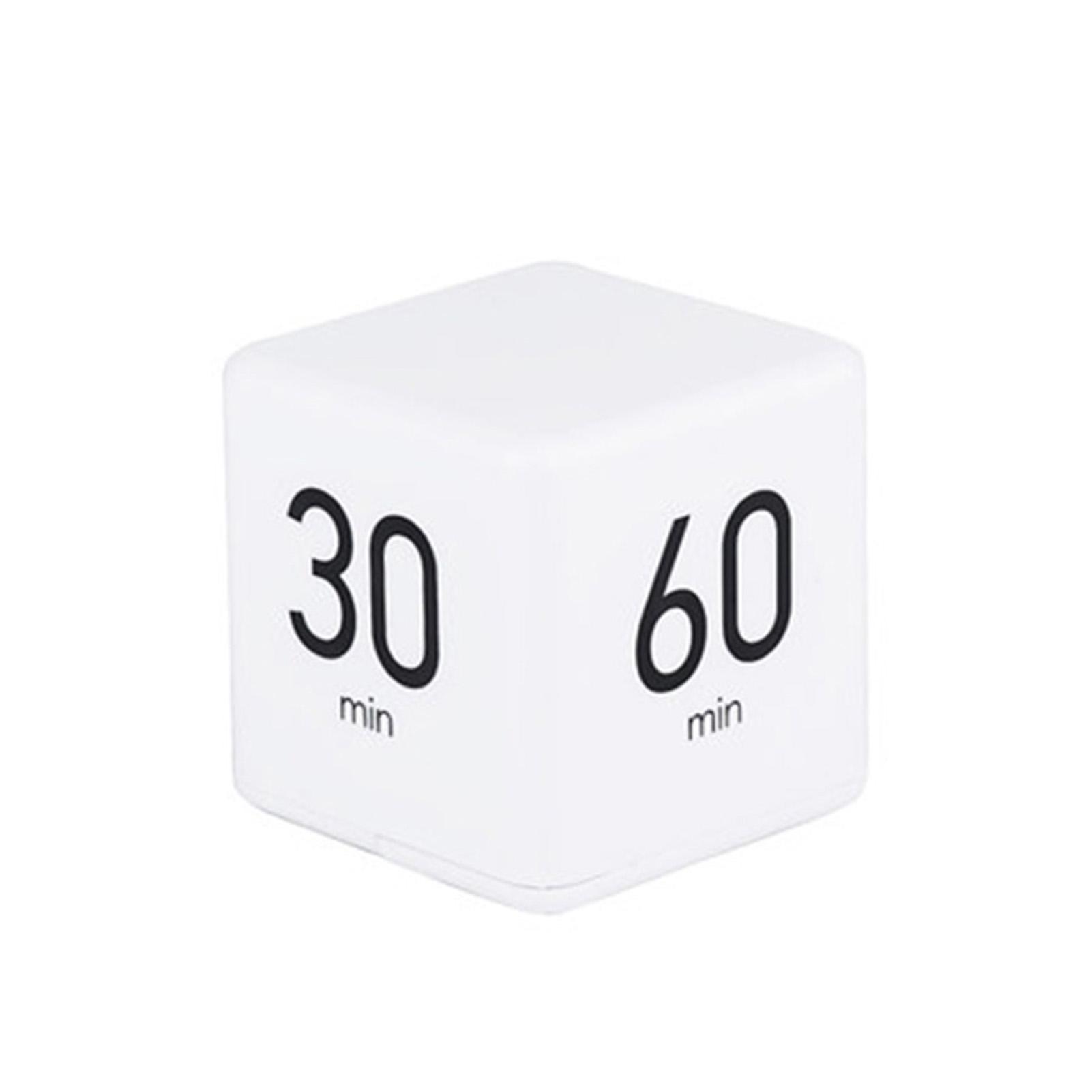 Portable Cube Timer Digital Kitchen Timer Countdown Alarm 15-20-30-60 Minutes Flip Timing with Digital Display Time