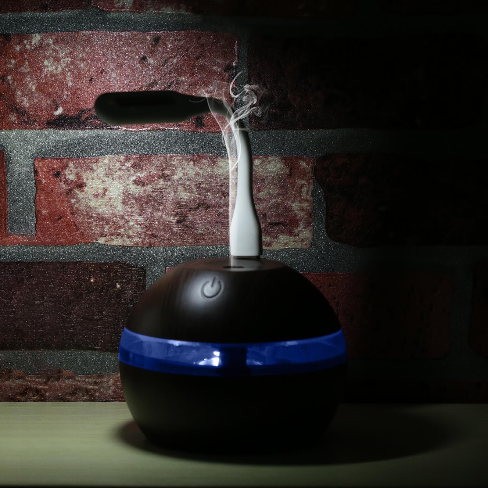 Essential Oil Diffuser with Small Fan LED Light Mist Purifier Bedroom