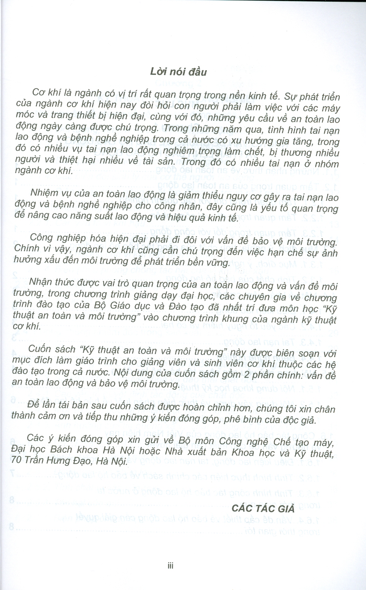 Kỹ Thuật An Toàn Và Môi Trường (Giáo trình dùng cho cán bộ giảng dạy và sinh viên các trường kỹ thuật)