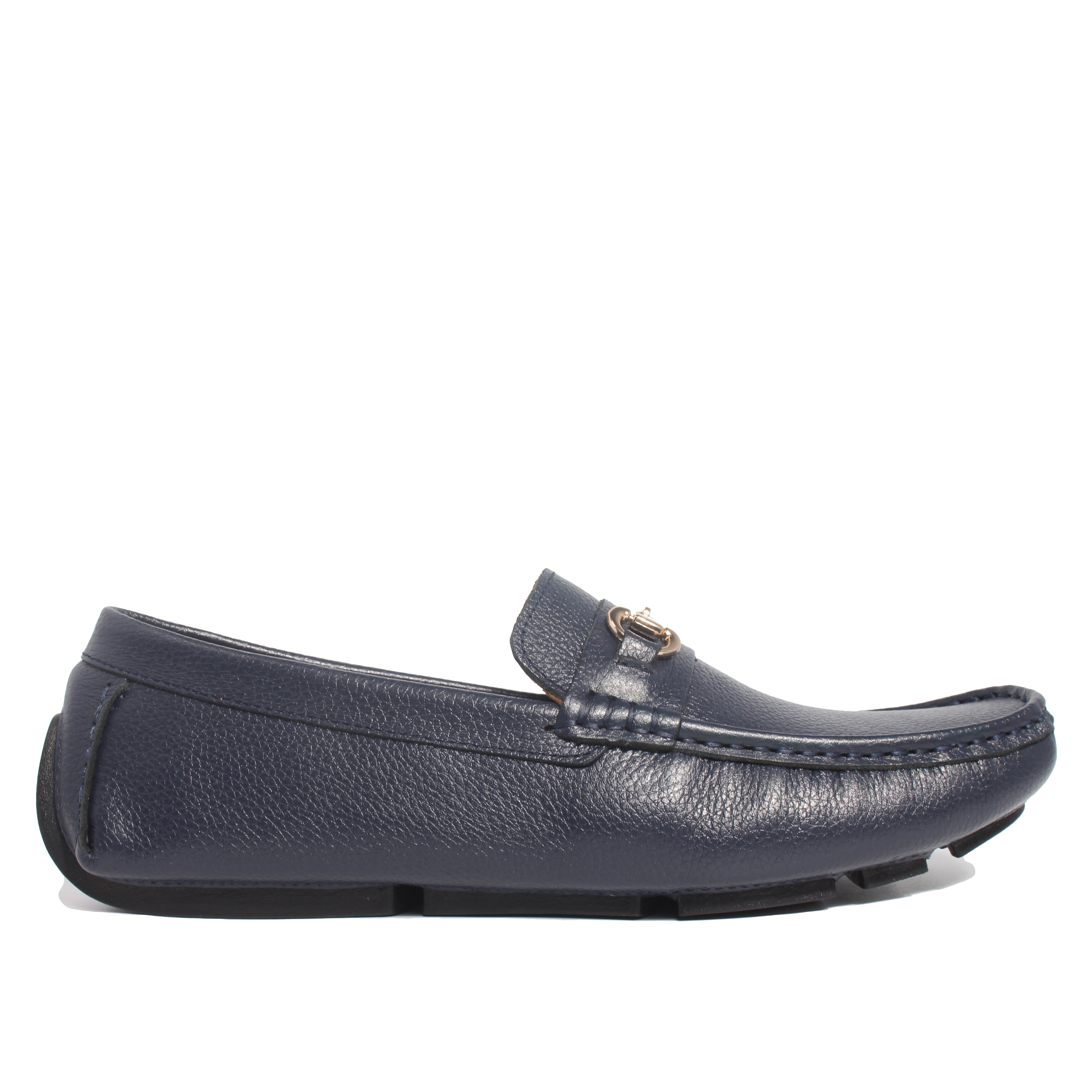 Giày MICHILUX Da Bò Thật Chính Hãng Horse Bit Moccasin CIEHM Màu Xanh Navy