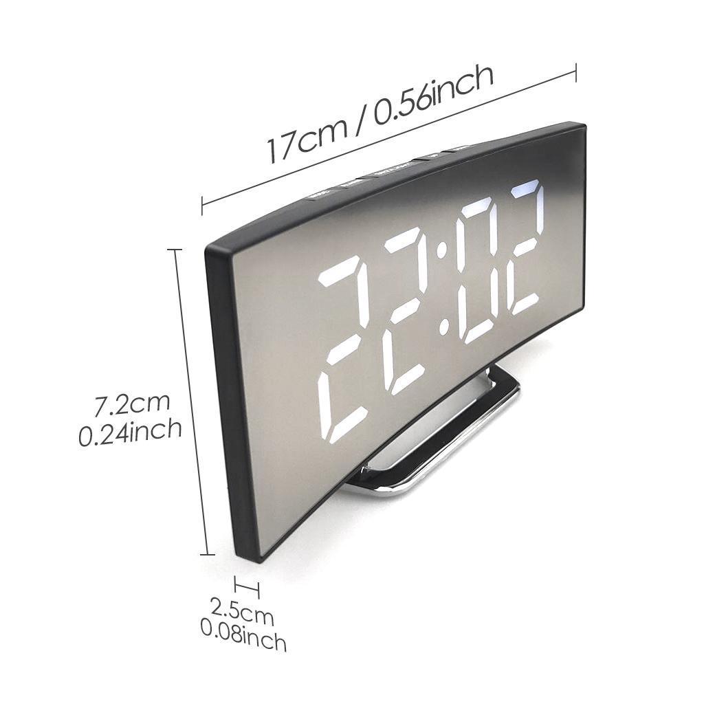 LED Display Alarm Clock Digital Projection Clock with 12/24 Hours Clock-01