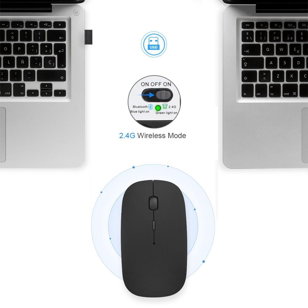 Chuột Không Dây 2.4g Siêu Mỏng Sạc Pin Tiện Dụng Dành Cho Máy Tính / Laptop