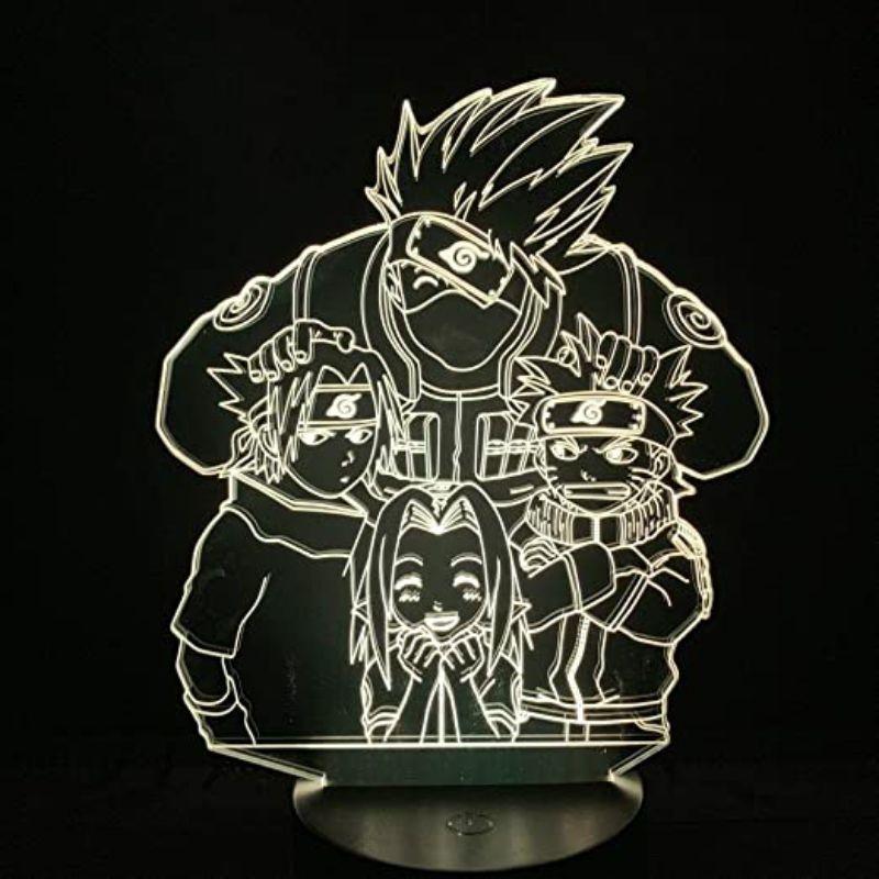 Đèn bàn, đèn ngủ Led 3D mẫu đội 7 Naruto Anime - Quà tặng bạn bè, sinh nhật, văn phòng, trang trí bàn làm việc