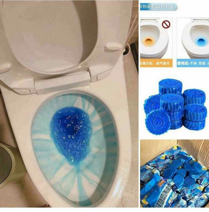 Bịch 10 Viên Tẩy Bồn Cầu, Toilet Làm Sạch Mảng Bám, Diệt Khuẩn Khử Mùi Hiệu Quả