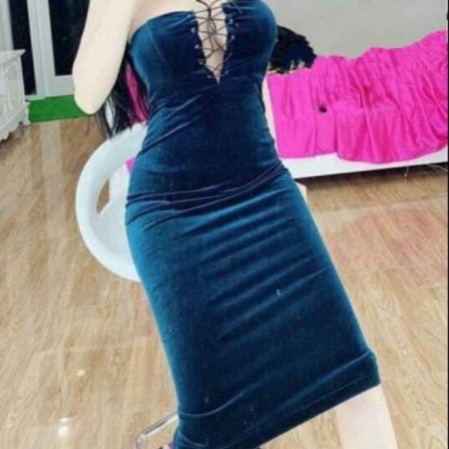 đầm body cúp ngực đan dây sexy