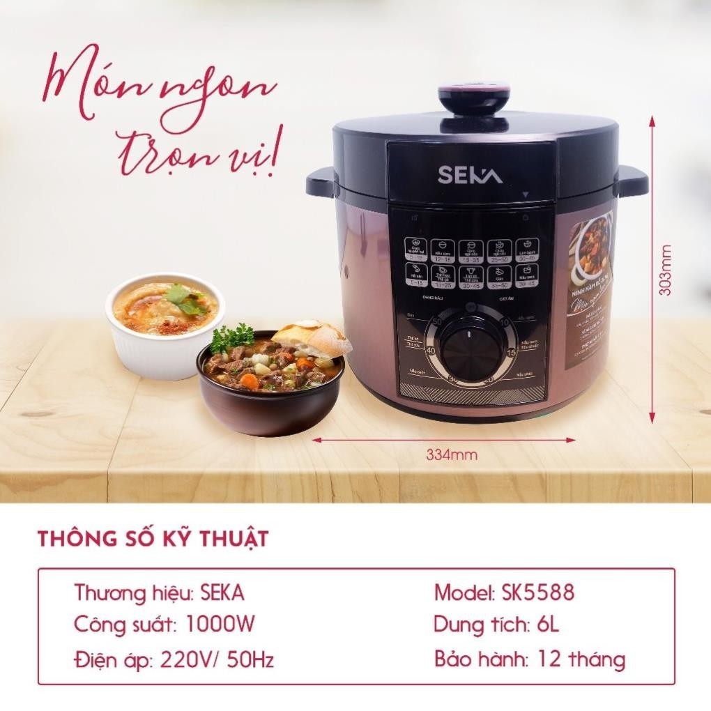 Nồi Áp Suất Điện Đa Năng SEKA SK5858 - Hàng Chính Hãng