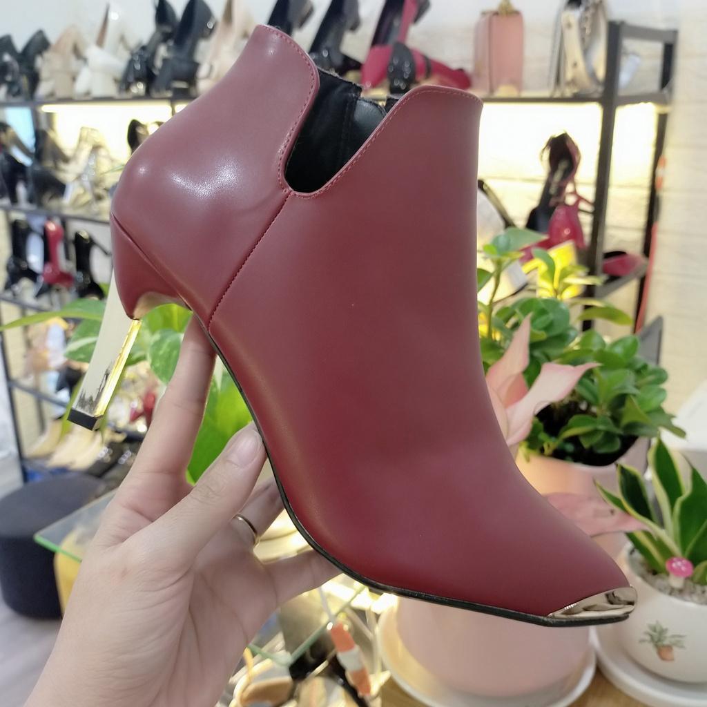 Boots nữ thời trang, mũi + gót kim loại cao cấp ROSATA RO37 7p - HÀNG VIỆT NAM - BKSTORE