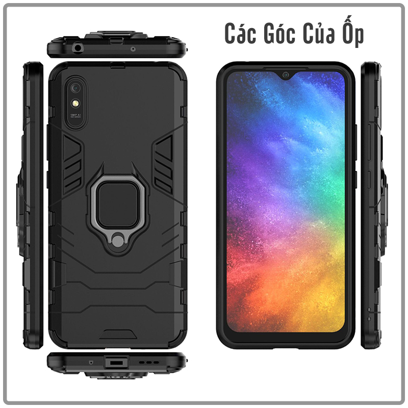 Ốp lưng cho Xiaomi Redmi 9A iRON - MAN IRING Nhựa PC cứng viền dẻo chống sốc