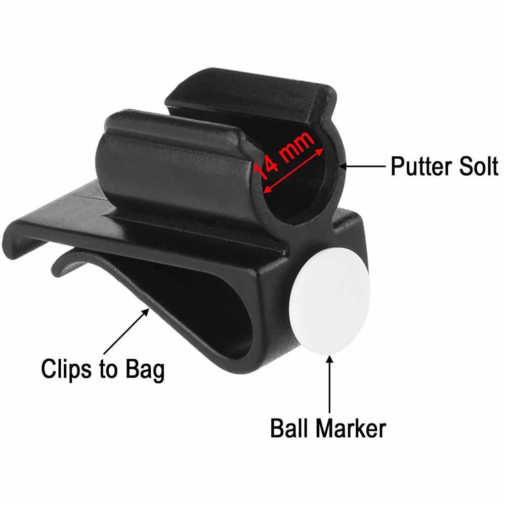 Clip Túi Câu lạc bộ Golf trên máy giữ kẹp putter Người tổ chức Thanh nhựa Black Putting CLIP với điểm đánh dấu bóng dành cho nam giới golfer Color: style 2