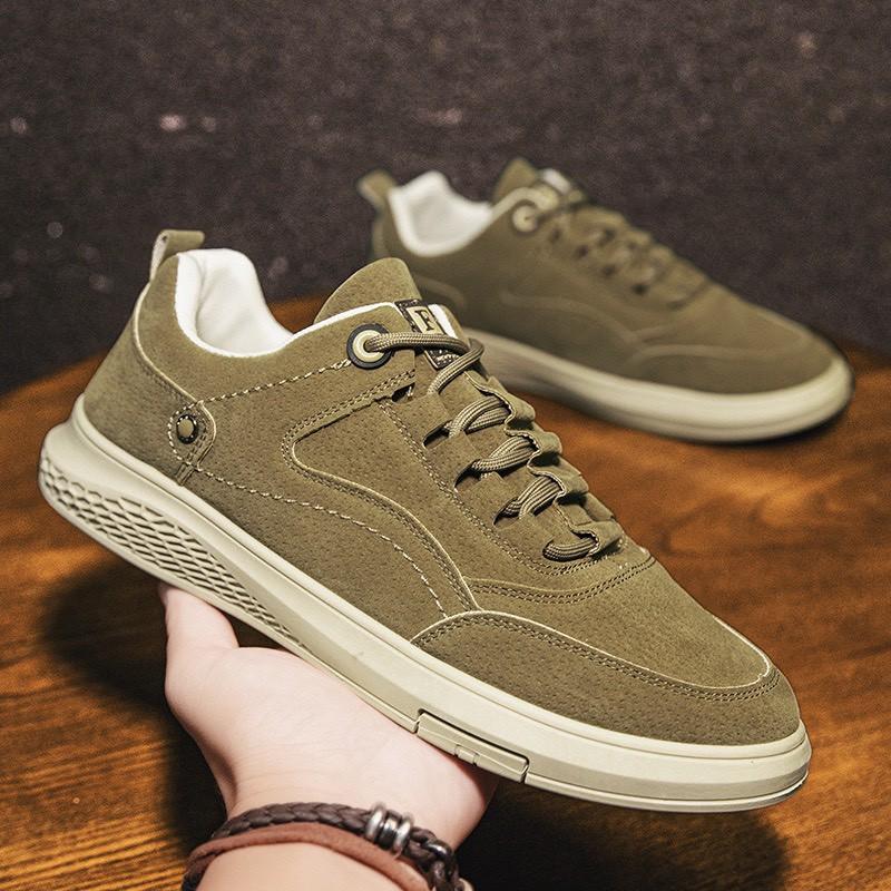 Giày Nam, Giày Sneaker Thấp Cổ Da Cao Cấp 2021