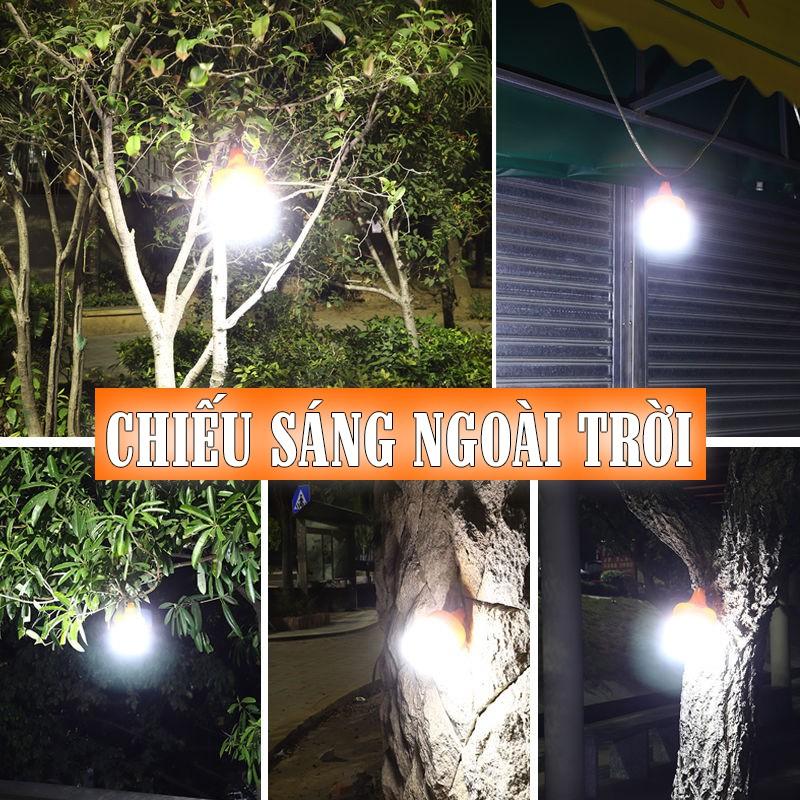 Đèn sạc tích điện - Bóng đèn tích điện 3 chế độ sáng công suất 100W