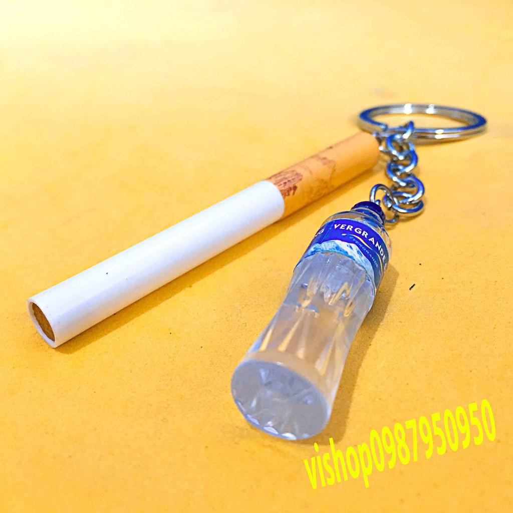Móc khóa chai nước và điếu thuốc có dây treo điện thoại mã LYB55 Lsp17
