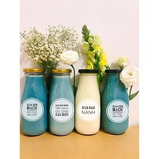 Chai Thủy Tinh Đựng Sữa Hạt, Nước Ép, Trà Sữa - Nắp Thiếc, Nắp Nhôm, Nắp Nhựa 300ml, 500ml - HÀNG CHÍNH HÃNG MINIIN