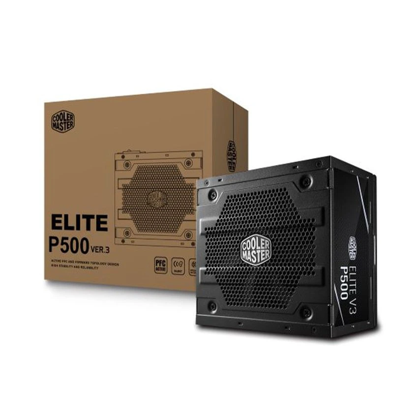 Nguồn máy tính Cooler Master Elite V3 230V PC500 500w (Màu đen)- Hàng Chính Hãng , Full VAT