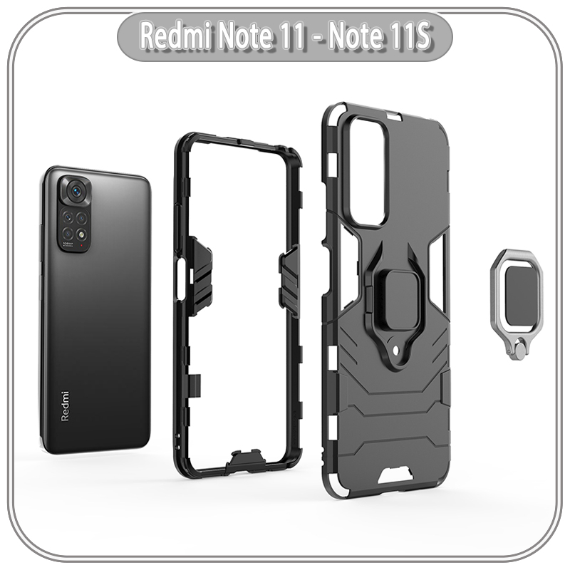 Ốp lưng cho Xiaomi Redmi Note 11 - Note 11S iRON MAN IRING Nhựa PC cứng viền dẻo chống sốc