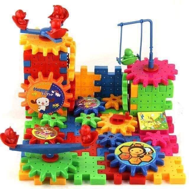 BỘ XẾP HÌNH CHUYỂN ĐỘNG 3D funny bricks, xếp hình bánh răng