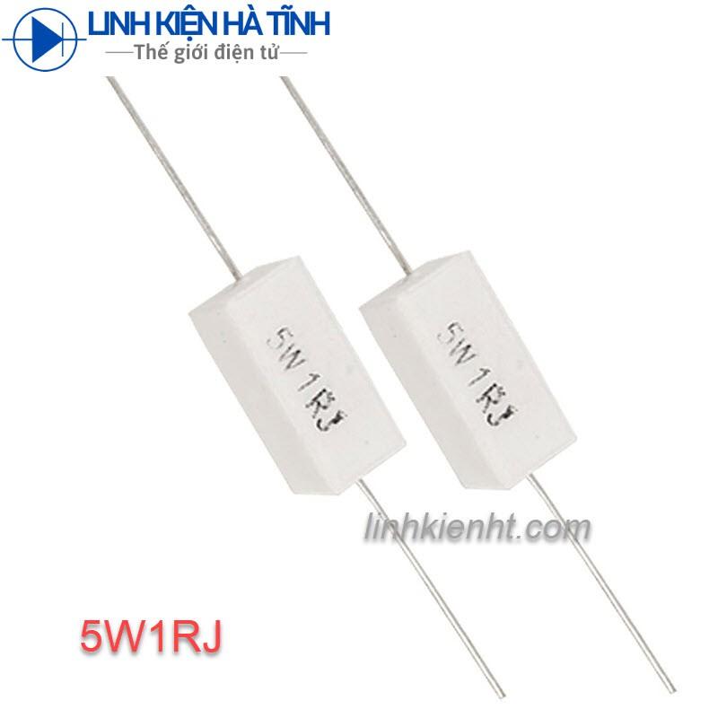 TRỞ 5W 1R TRỞ SỨ 5W 1R 5W 1 OHM LOẠI TỐT