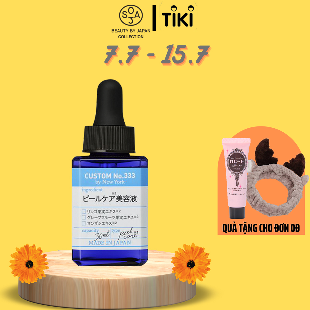 Tinh Chất Tẩy Tế Bào Chết Custom No.333 by NY Giúp Thu Nhỏ Lỗ Chân Lông Pore Minimizing Serum 30mL