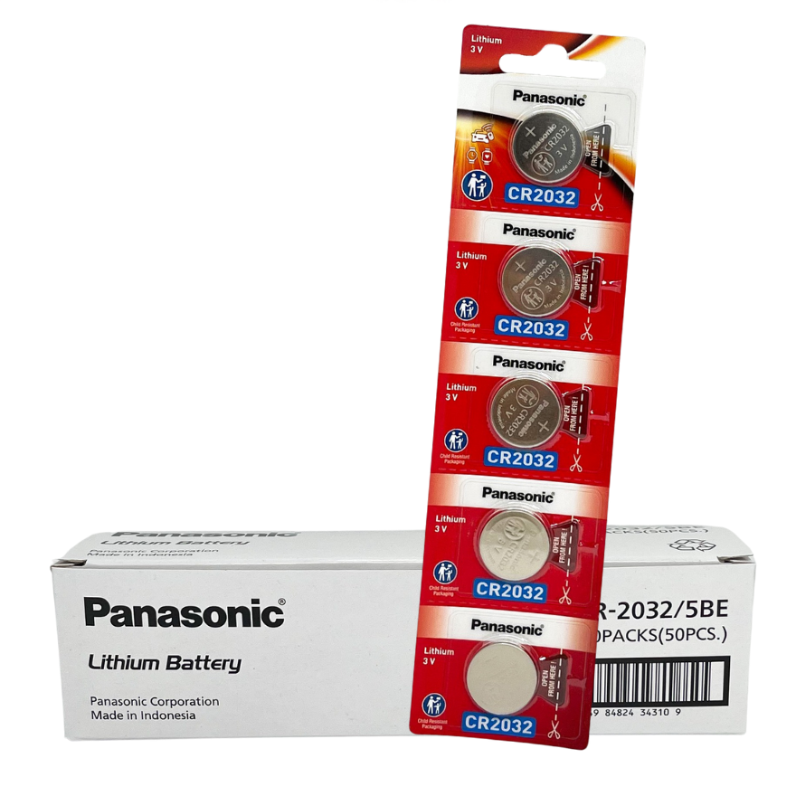 5 Viên Pin CR2032 3V Panasonic Lithium thay pin Smartkey , Cmos , Pin thay Airtag - Hàng chính hãng