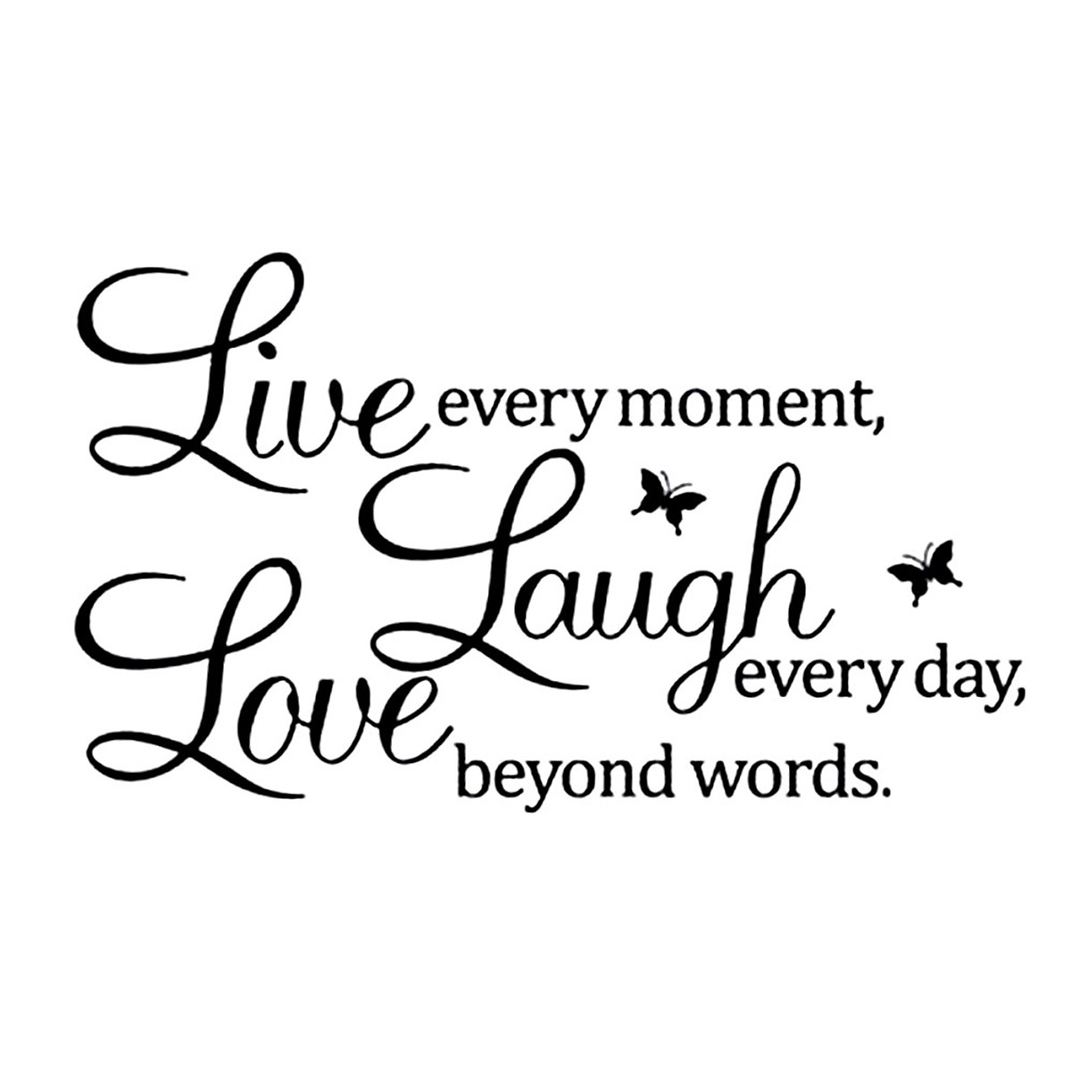 Decal dán tường chữ LOVE - LAUGH - LIVE Ý NGHĨA