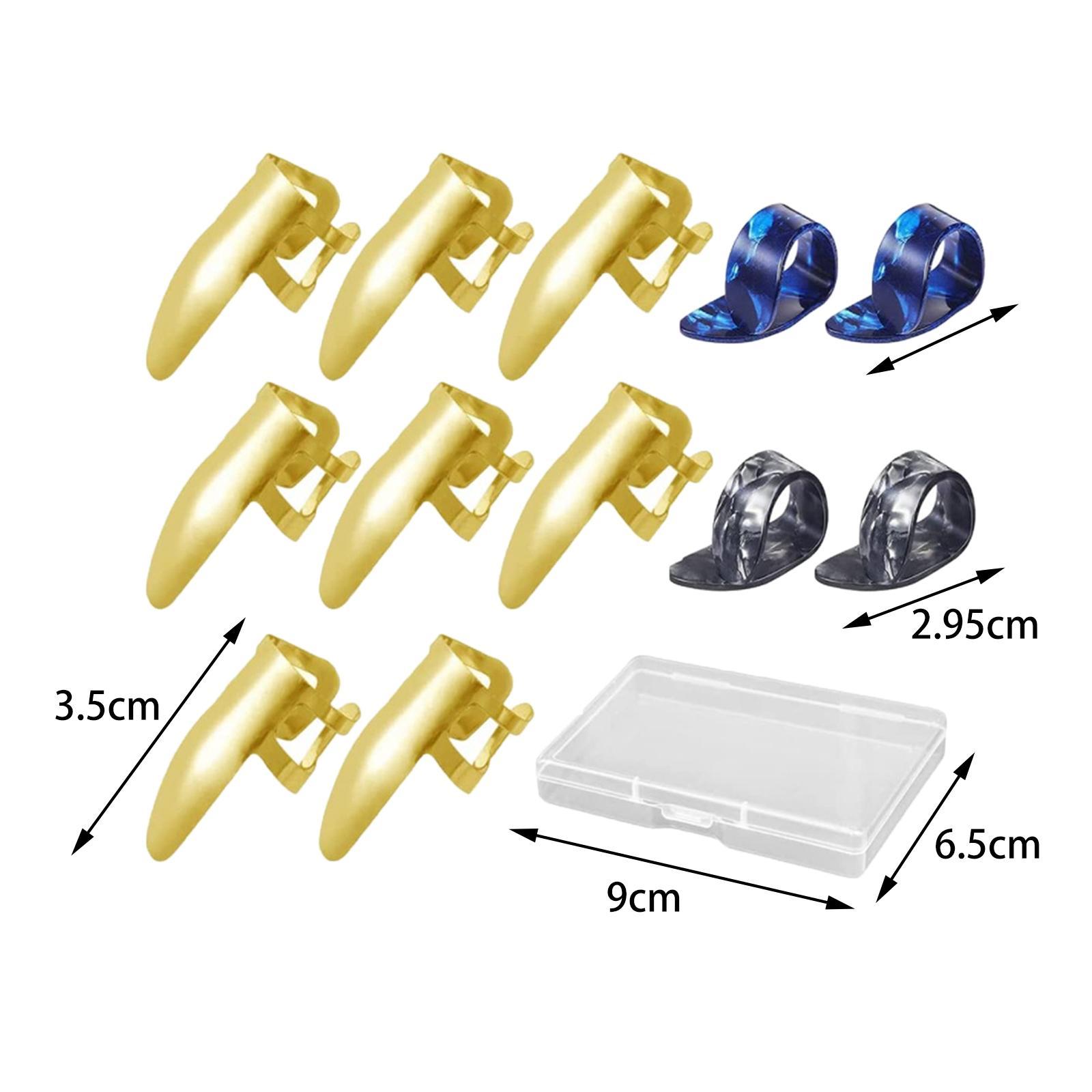Metal Finger Picks Musical Instrument Accessories Steel Finger Picks Set