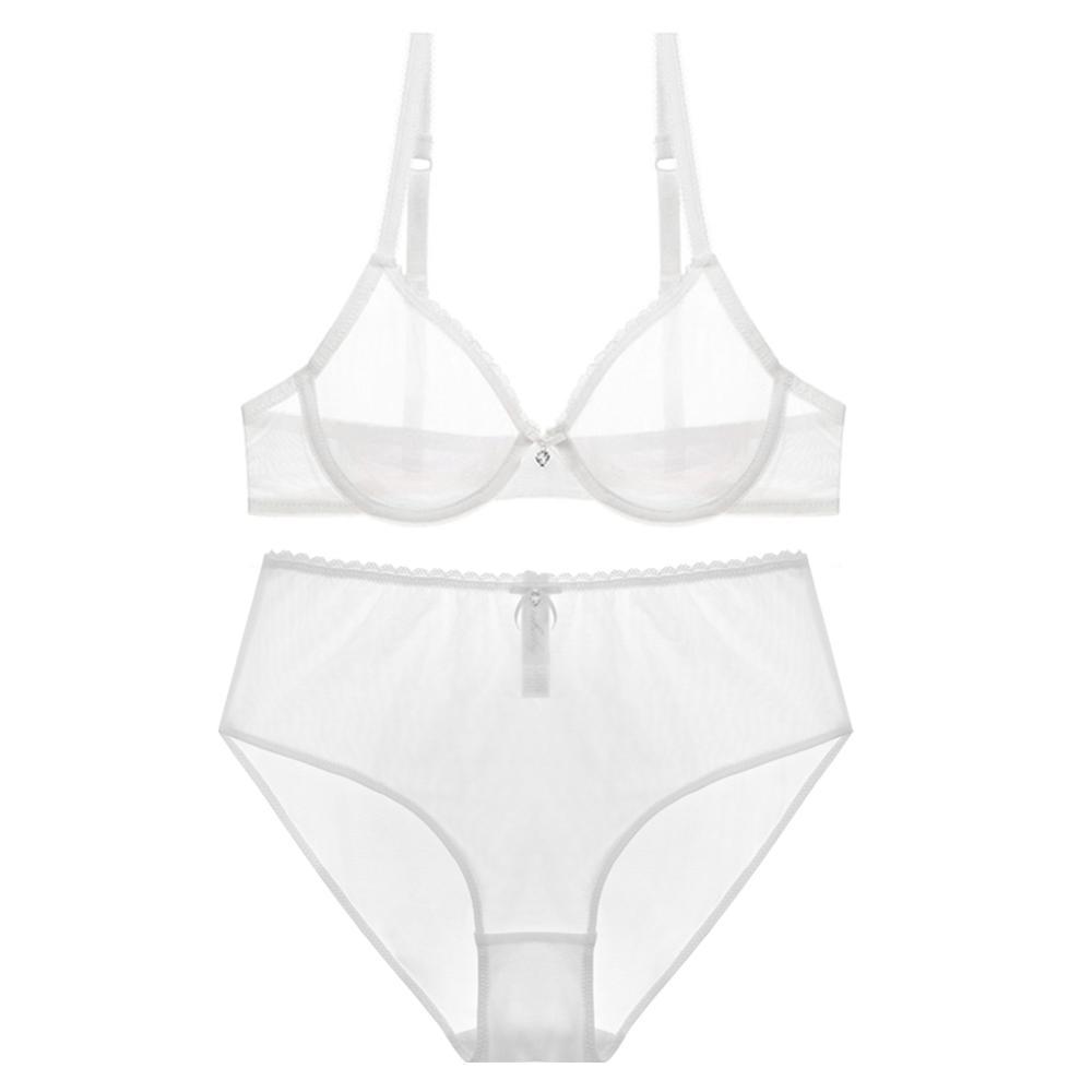 Varsbaby Gợi Cảm Thấy-Thông Qua Đồ Lót Trong Suốt Cao Cấp Quần Đùi Sợi Áo Ngực Và Quần Plus Kích Thước Bộ