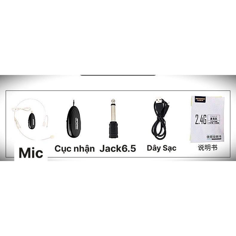 Micro không dây Aporo A20 2.4G mic hạt gạo màu da người