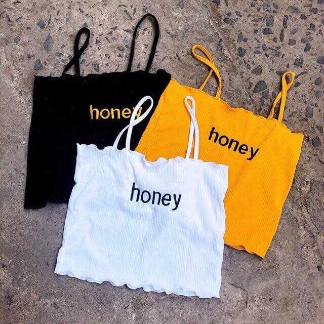 ÁO HAI DÂY THÊU CHỮ HONEY