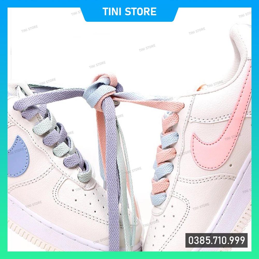 Dây giày dẹt màu Pastel Nike, Adidas chính hãng 6 màu