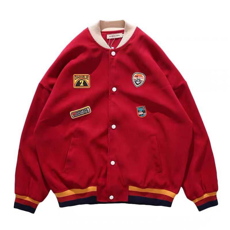 Áo khoác bomber nỉ nam nữ Số 7 form rộng bóng chày unisex phong cáchthời trang kim gia
